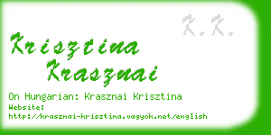 krisztina krasznai business card